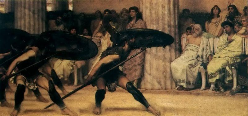 Laura Theresa Alma-Tadema A Pyrrhic Dance Sir Lawrence Alma oil painting picture